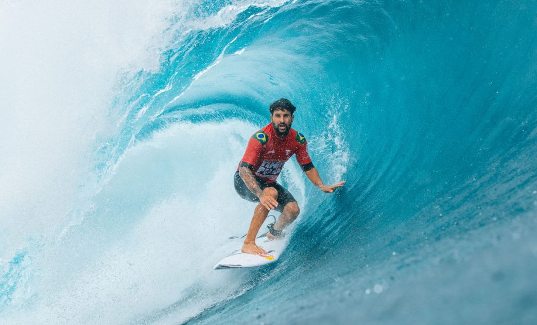 Italo Ferreira, Outerknown Tahiti Pro 2022, Teahupoo, Polinésia Francesa, Circuito Mundial de Surf 2022, Taiti, World Surf League (WSL). Foto: WSL / Damien Poullenot